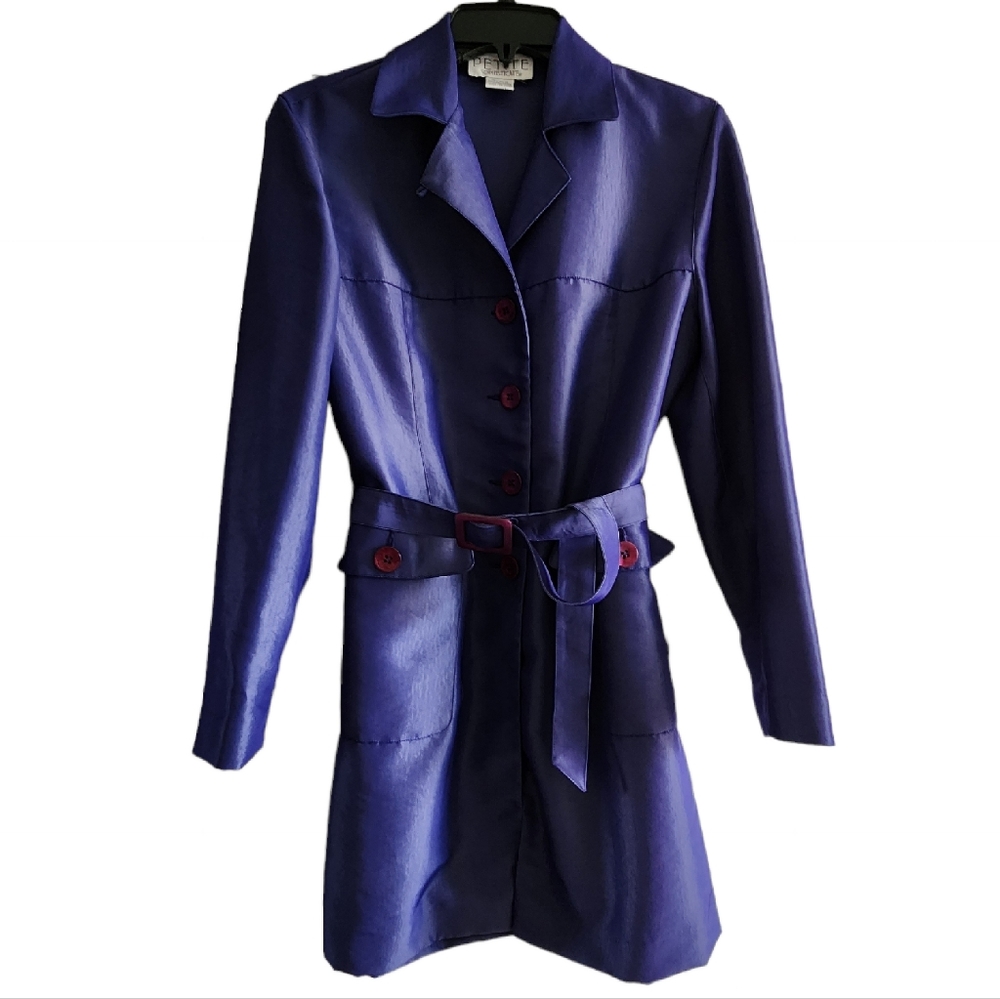 Vintage Petite Sophisticate Light Weight Jacket/ Trench Coat